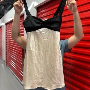 Edikted Black and Cream Camisole Top